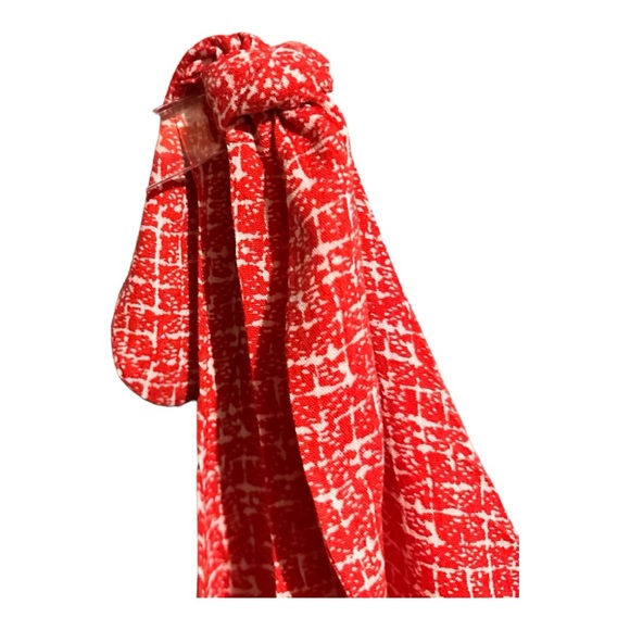 Shinestar Red/Orange Ruffle Flared Print Sundress Size XL - Picture 4 of 11